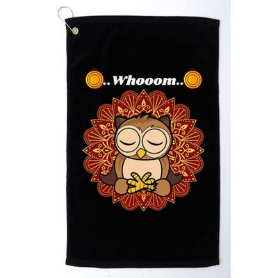 Funny Cute Owl Whom Design Platinum Collection Golf Towel