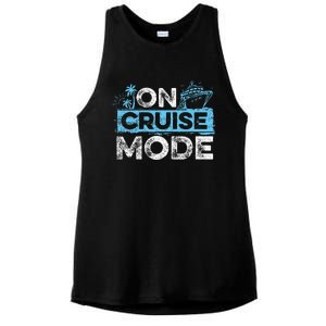 Family Cruising On Cruise Mode Cruise Vacation Ladies PosiCharge Tri-Blend Wicking Tank