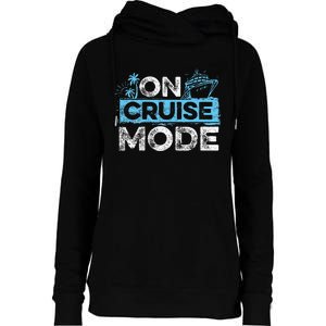 Family Cruising On Cruise Mode Cruise Vacation Womens Funnel Neck Pullover Hood