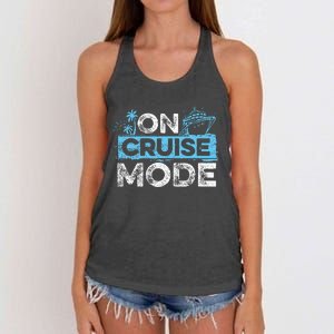 Family Cruising On Cruise Mode Cruise Vacation Women's Knotted Racerback Tank