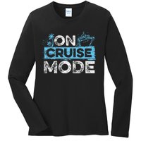 Family Cruising On Cruise Mode Cruise Vacation Ladies Long Sleeve Shirt