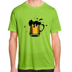 Full Cup Of Beer And Foam Drinking Love Valentine Gift For Valentine Day Adult ChromaSoft Performance T-Shirt