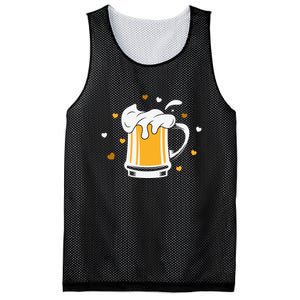 Full Cup Of Beer And Foam Drinking Love Valentine Gift For Valentine Day Mesh Reversible Basketball Jersey Tank