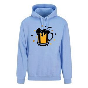 Full Cup Of Beer And Foam Drinking Love Valentine Gift For Valentine Day Unisex Surf Hoodie