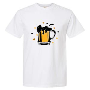 Full Cup Of Beer And Foam Drinking Love Valentine Gift For Valentine Day Garment-Dyed Heavyweight T-Shirt