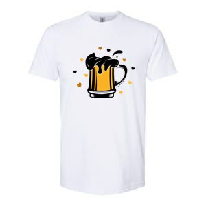 Full Cup Of Beer And Foam Drinking Love Valentine Gift For Valentine Day Softstyle CVC T-Shirt