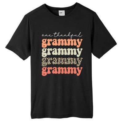 Funny Cute One Thankful Grammy Autumn Tree Fall Leaves Thanksgiving Tall Fusion ChromaSoft Performance T-Shirt