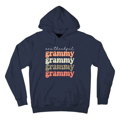 Funny Cute One Thankful Grammy Autumn Tree Fall Leaves Thanksgiving Tall Hoodie