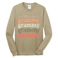 Funny Cute One Thankful Grammy Autumn Tree Fall Leaves Thanksgiving Tall Long Sleeve T-Shirt