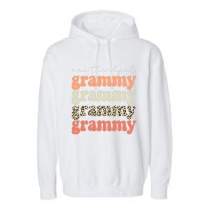 Funny Cute One Thankful Grammy Autumn Tree Fall Leaves Thanksgiving Garment-Dyed Fleece Hoodie