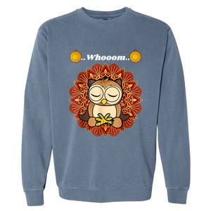 Funny Cute Owl Whom Design Garment-Dyed Sweatshirt