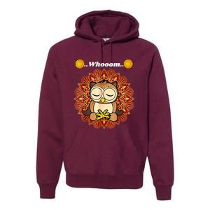 Funny Cute Owl Whom Design Premium Hoodie