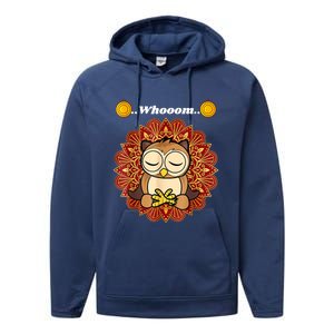 Funny Cute Owl Whom Design Performance Fleece Hoodie