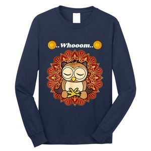 Funny Cute Owl Whom Design Long Sleeve Shirt