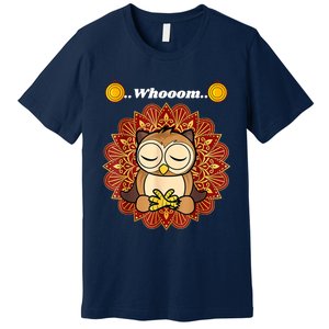 Funny Cute Owl Whom Design Premium T-Shirt