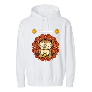 Funny Cute Owl Whom Design Garment-Dyed Fleece Hoodie