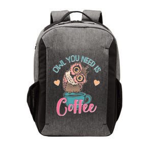 Funny Cute Owl You Need Is Coffee Vector Backpack