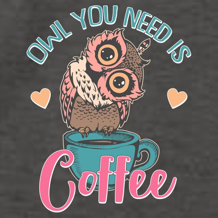 Funny Cute Owl You Need Is Coffee Vector Backpack