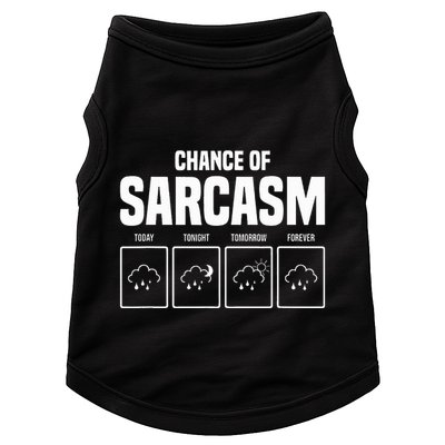 Funny Chance Of Sarcasm Weather Forecast Sarcastic Humor  Doggie Tank