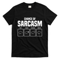 Funny Chance Of Sarcasm Weather Forecast Sarcastic Humor  T-Shirt