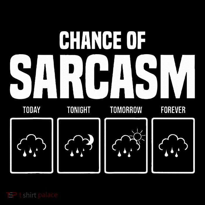 Funny Chance Of Sarcasm Weather Forecast Sarcastic Humor  Bucket Hat