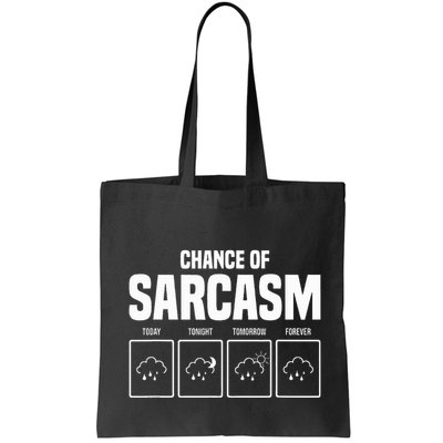 Funny Chance Of Sarcasm Weather Forecast Sarcastic Humor  Bag