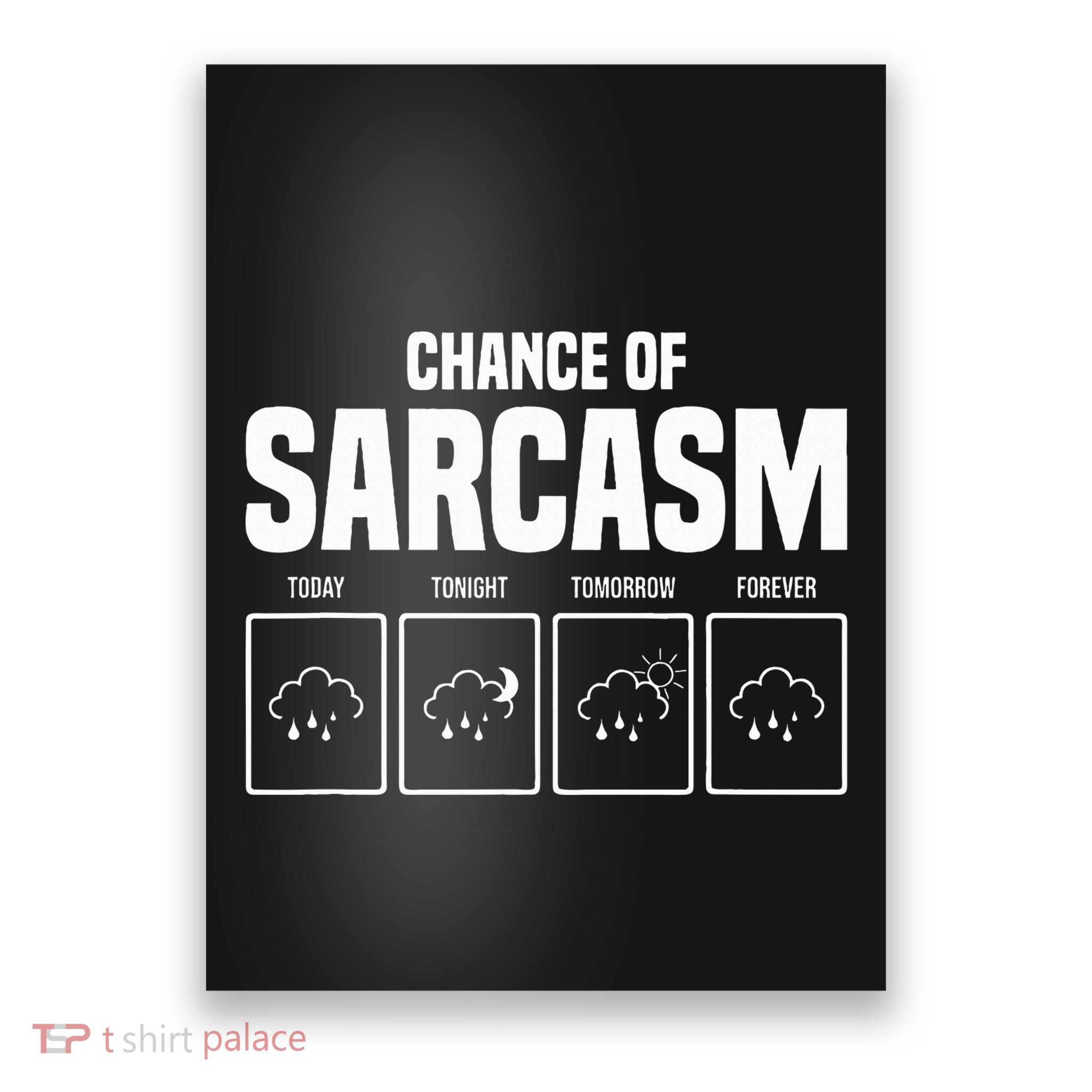 Funny Chance Of Sarcasm Weather Forecast Sarcastic Humor  Poster