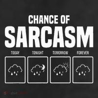 Funny Chance Of Sarcasm Weather Forecast Sarcastic Humor  25L Jumbo Tote