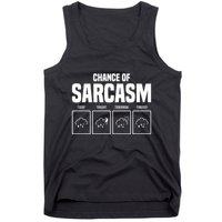 Funny Chance Of Sarcasm Weather Forecast Sarcastic Humor  Tank Top