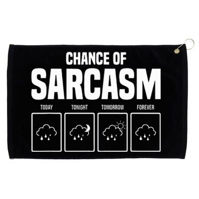 Funny Chance Of Sarcasm Weather Forecast Sarcastic Humor  Grommeted Golf Towel