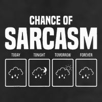 Funny Chance Of Sarcasm Weather Forecast Sarcastic Humor  Microfiber Hand Towel