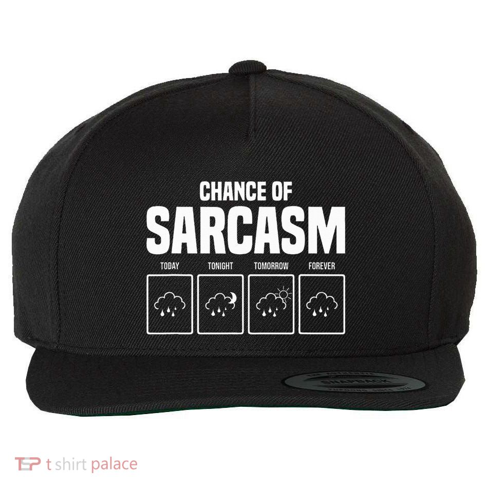 Funny Chance Of Sarcasm Weather Forecast Sarcastic Humor  Wool Snapback Cap