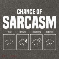 Funny Chance Of Sarcasm Weather Forecast Sarcastic Humor  Cotton Canvas Backpack
