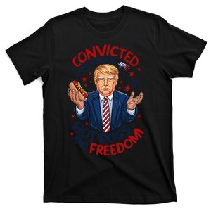 Funny Convicted Of Loving Hot Dogs And Freedom T-Shirt