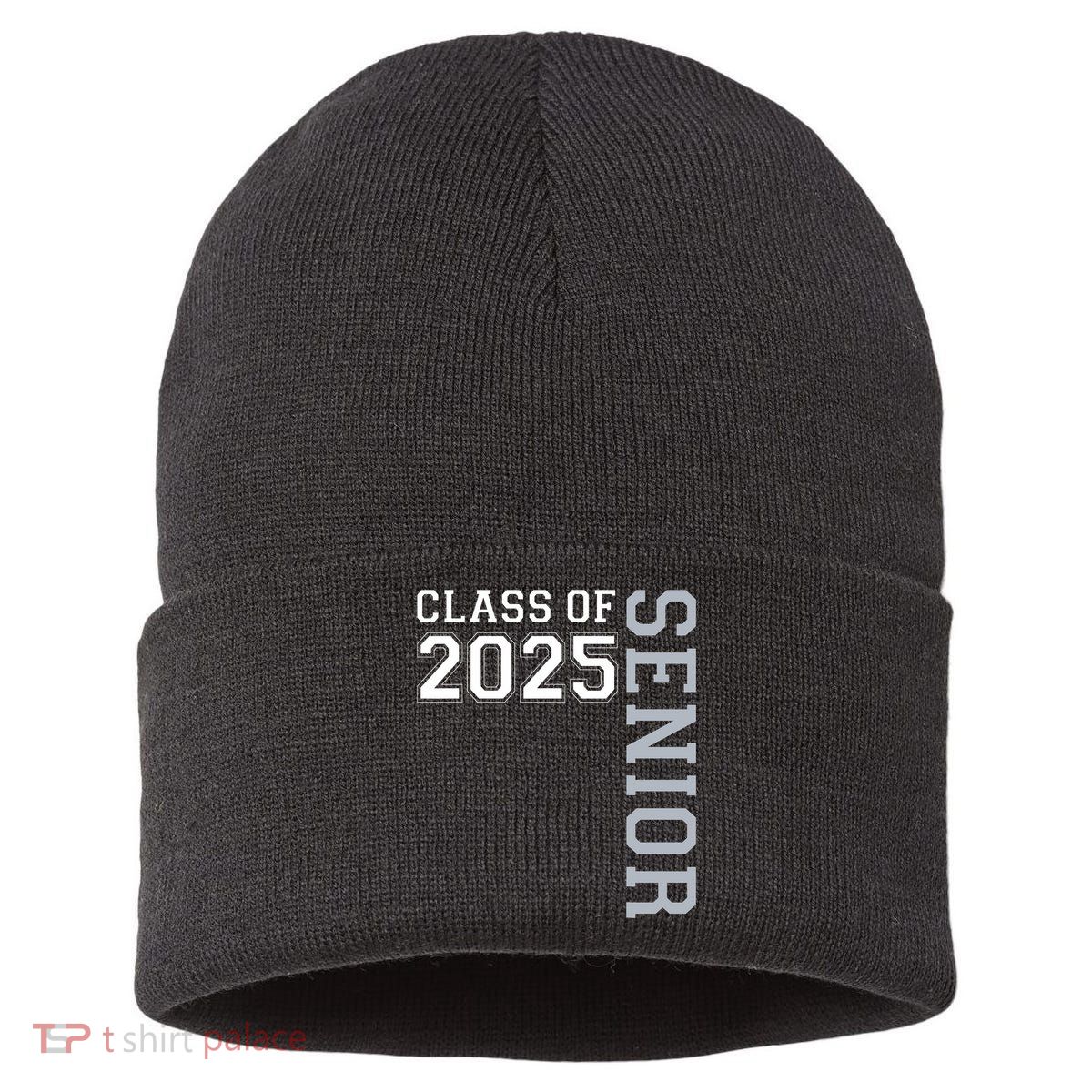 Funny Class Of 2025 Seniors 2025 Graduate College Graduation  Sustainable Knit Beanie