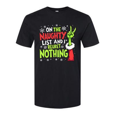 Funny Christmas On The Naughty List And I Regret Nothing Softstyle CVC T-Shirt