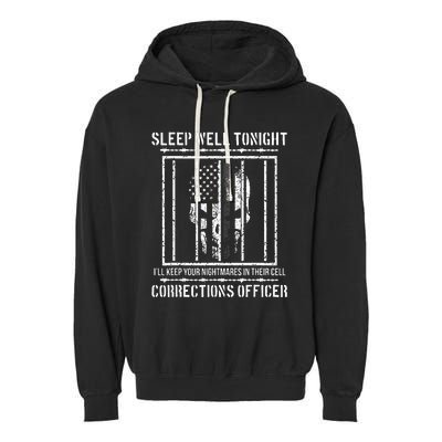 Funny Corrections Officer Proud Correctional Officer Garment-Dyed Fleece Hoodie