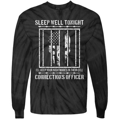 Funny Corrections Officer Proud Correctional Officer Tie-Dye Long Sleeve Shirt