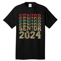 Funny Class Of 2024 Graduate Vintage Senior 24 Party Him Her Tall T-Shirt