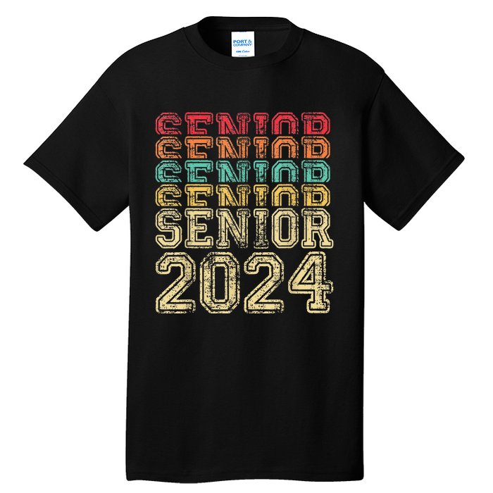 Funny Class Of 2024 Graduate Vintage Senior 24 Party Him Her Tall T-Shirt