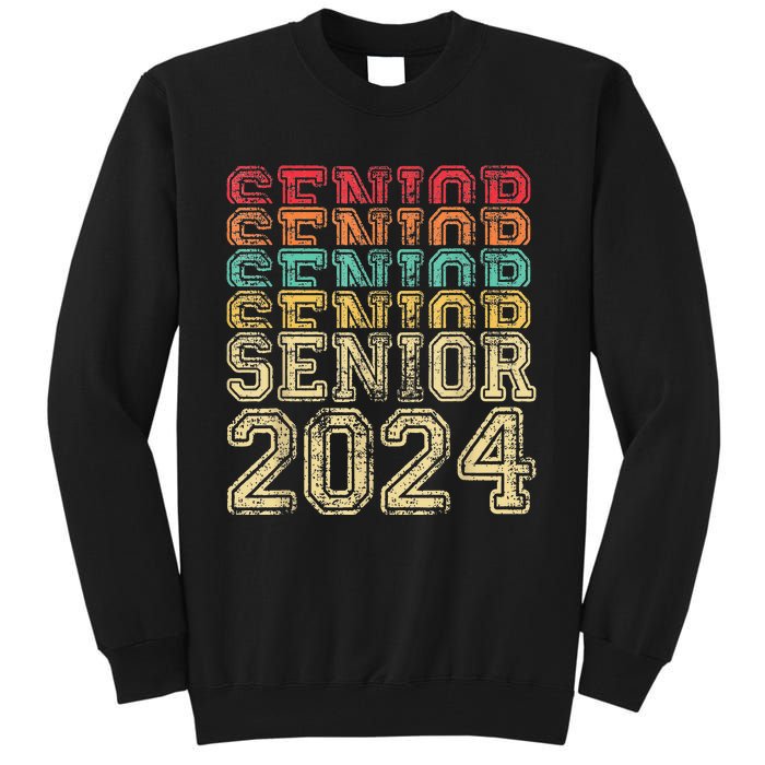 Funny Class Of 2024 Graduate Vintage Senior 24 Party Him Her Tall Sweatshirt