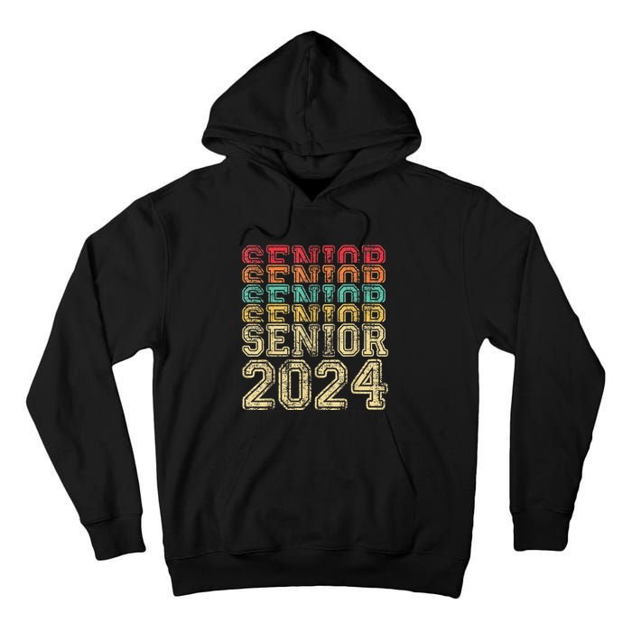 Funny Class Of 2024 Graduate Vintage Senior 24 Party Him Her Tall Hoodie