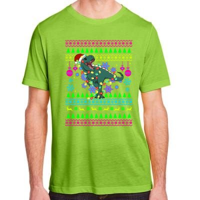 Funny Christmas Outfit Ugly Christmas Trex Great Gift Adult ChromaSoft Performance T-Shirt