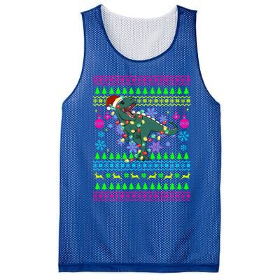 Funny Christmas Outfit Ugly Christmas Trex Great Gift Mesh Reversible Basketball Jersey Tank