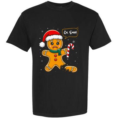 Funny Christmas Oh Snap Gingerbread Man Cookie X Mas Pjs Garment-Dyed Heavyweight T-Shirt