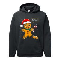 Funny Christmas Oh Snap Gingerbread Man Cookie X Mas Pjs Performance Fleece Hoodie