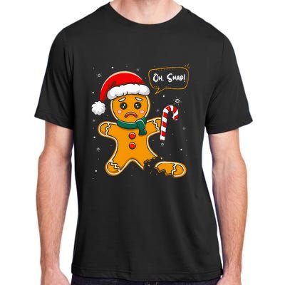 Funny Christmas Oh Snap Gingerbread Man Cookie X Mas Pjs Adult ChromaSoft Performance T-Shirt