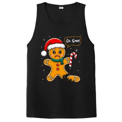 Funny Christmas Oh Snap Gingerbread Man Cookie X Mas Pjs PosiCharge Competitor Tank