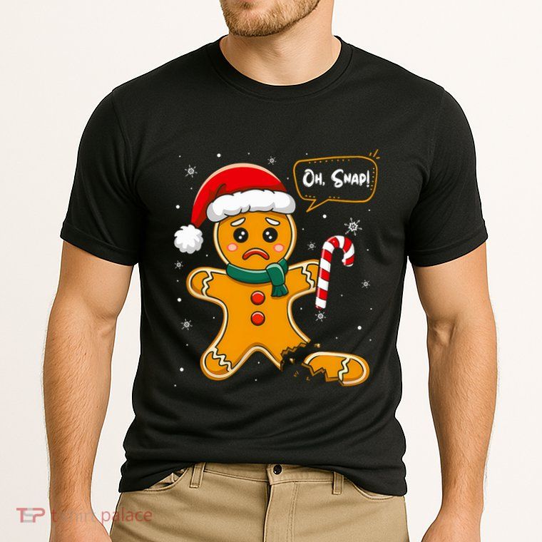 Funny Christmas Oh Snap Gingerbread Man Cookie X Mas Pjs Performance Shirt