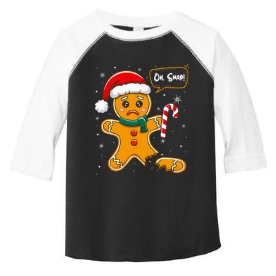 Funny Christmas Oh Snap Gingerbread Man Cookie X Mas Pjs Toddler Fine Jersey T-Shirt